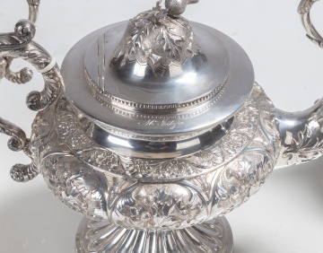 American Three-Piece Silver Tea Set, Baldwin Gardiner (1791-1868)