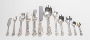 Tiffany & Co. English Kings Extensive Sterling Silver Flatware Set