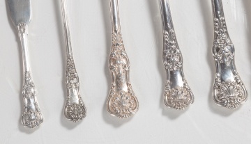 Tiffany & Co. English Kings Extensive Sterling Silver Flatware Set