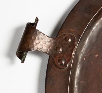 Two Hammered Copper Trays