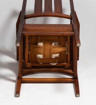 Arts & Crafts Gustav Stickley Curly Maple Armchair