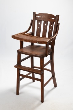 Arts & Crafts Oak Child's High Chair