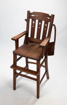 Arts & Crafts Oak Child's High Chair