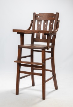 Arts & Crafts Oak Child's High Chair