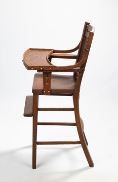 Arts & Crafts Oak Child's High Chair