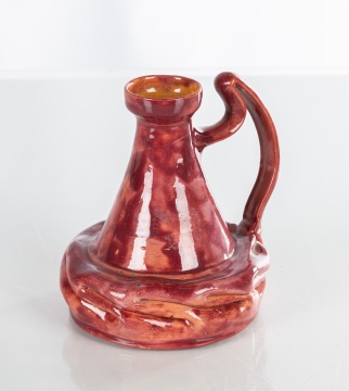 George Edgar Ohr (American, 1857-1918) Handled Jug