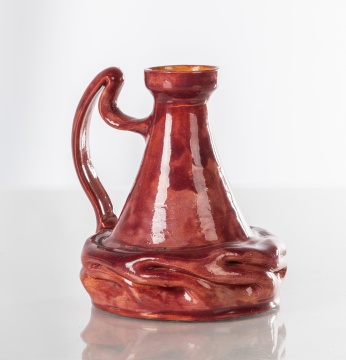 George Edgar Ohr (American, 1857-1918) Handled Jug