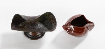 Two George Edgar Ohr (American, 1857-1918) Pieces