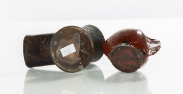 Two George Edgar Ohr (American, 1857-1918) Pieces