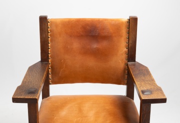 Gustav Stickley Office Swivel Armchair