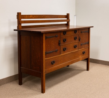 Gustav Stickley Strap Hinge Sideboard, No. 814