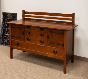 Gustav Stickley Strap Hinge Sideboard, No. 814