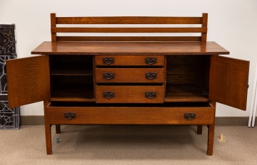 Gustav Stickley Strap Hinge Sideboard, No. 814