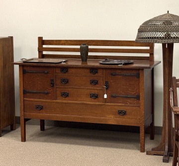 Gustav Stickley Strap Hinge Sideboard, No. 814