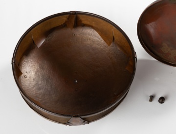 Roycroft Hammered Copper Helmet Lamp, Model 902