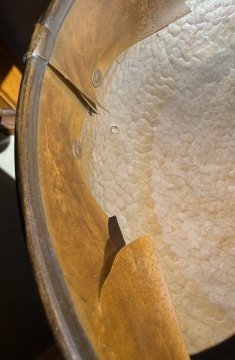 Roycroft Hammered Copper Helmet Lamp, Model 902