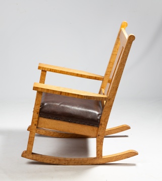 Roycroft Bird's Eye Maple Rocking Chair (from Roycroft Inn)