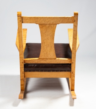 Roycroft Bird's Eye Maple Rocking Chair (from Roycroft Inn)