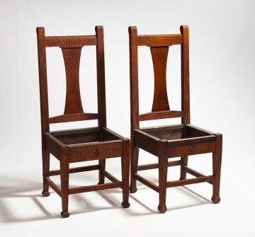 Pair of Roycroft Corset Back Chairs