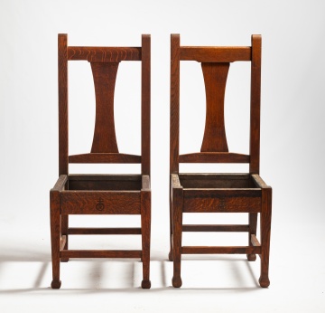 Pair of Roycroft Corset Back Chairs