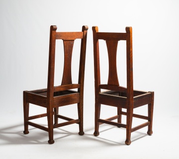 Pair of Roycroft Corset Back Chairs