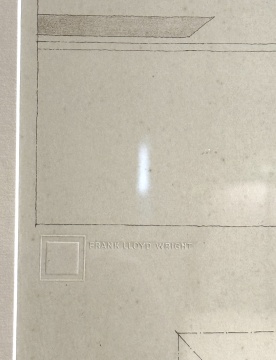 Frank Lloyd Wright Architectural Print in Roycroft Frame
