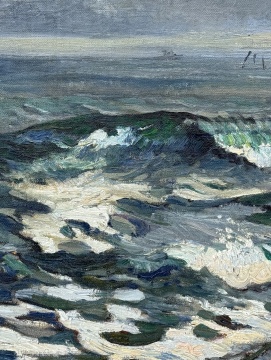 Richard Hayley Lever (American, 1876-1958) "Sea at Bay Head, New Jersey"