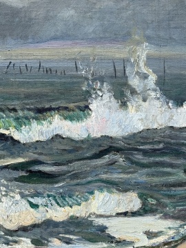 Richard Hayley Lever (American, 1876-1958) "Sea at Bay Head, New Jersey"