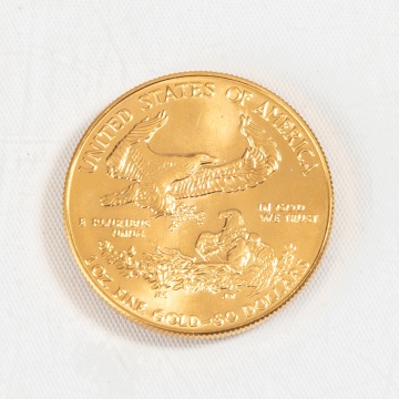1990 $50 1 oz. American Gold Eagle (MCMXC) Coin