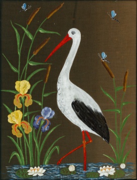 Katharine Houghton Hepburn (1907-2003) Egret on the Shore of Oneida Lake