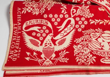 Harry Tyler, American Eagle Coverlet (Red & White)