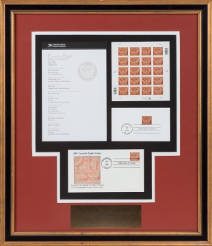 Harry Tyler, American Eagle Coverlet (Red & White)