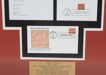 Harry Tyler, American Eagle Coverlet (Red & White)