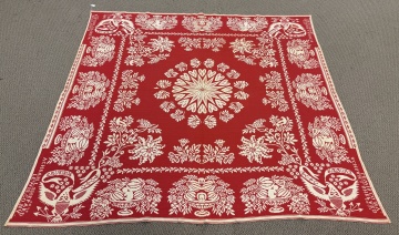 Harry Tyler, American Eagle Coverlet (Red & White)
