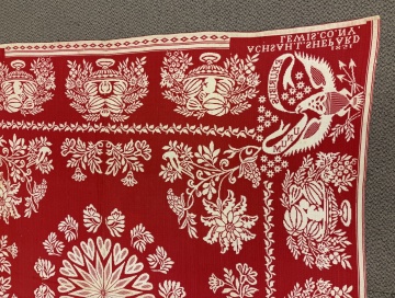 Harry Tyler, American Eagle Coverlet (Red & White)