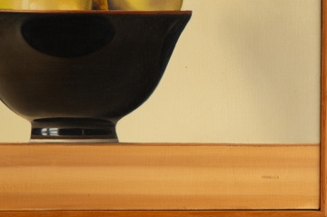 James Aponovich (American, b. 1948) "Pears in Black Bowl"