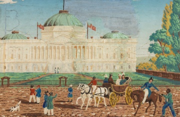 Fireplace Summer Board, East Front View of the United States Capitol Building