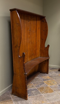 Pine High Back Winged Settle