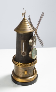 French Industrial Windmill Automated Clock