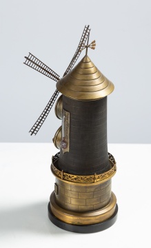 French Industrial Windmill Automated Clock