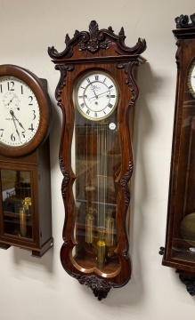 19th Century Rosewood Serpentine Grande Sonnerie Vienna Regulator, by Ludwig Hainz