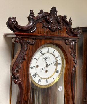 19th Century Rosewood Serpentine Grande Sonnerie Vienna Regulator, by Ludwig Hainz