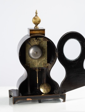 English Paper Mache Balloon Case Parlor Clock