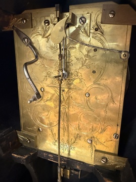 English Paper Mache Balloon Case Parlor Clock