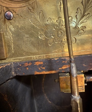 English Paper Mache Balloon Case Parlor Clock