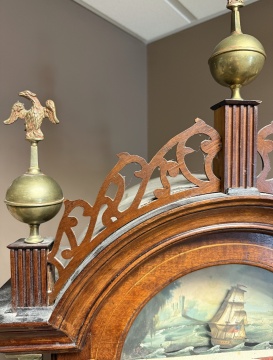 Federal Tall Case Clock with Rocking Ship Movement, Works by Simon Willard