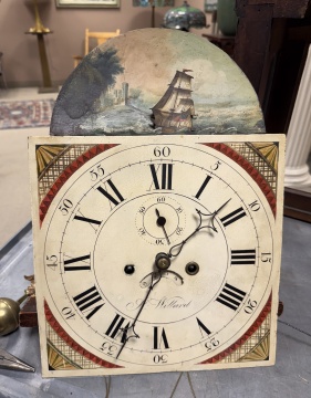 Federal Tall Case Clock with Rocking Ship Movement, Works by Simon Willard
