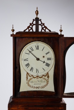 Aaron Willard, Boston Inlaid Mahogany Shelf Clock