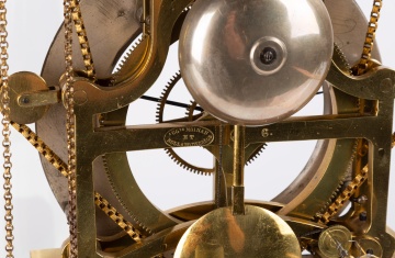 Fancy Clock with Glass Dome & Music Box Base, Attributed to Simon Willard