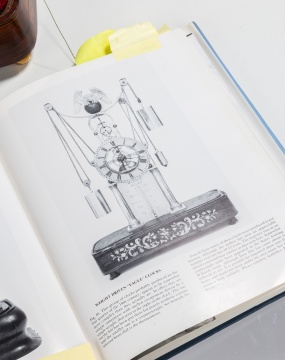 Fancy Clock with Glass Dome & Music Box Base, Attributed to Simon Willard